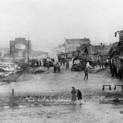 Figure 2: 1943 Photo of the Dawson Creek Explosion