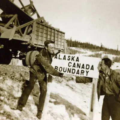Figure 1: The first boundary sign on the ALCAN Highway.